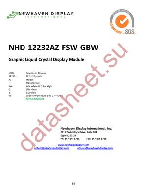 NHD-12232AZ-FSW-GBW datasheet  